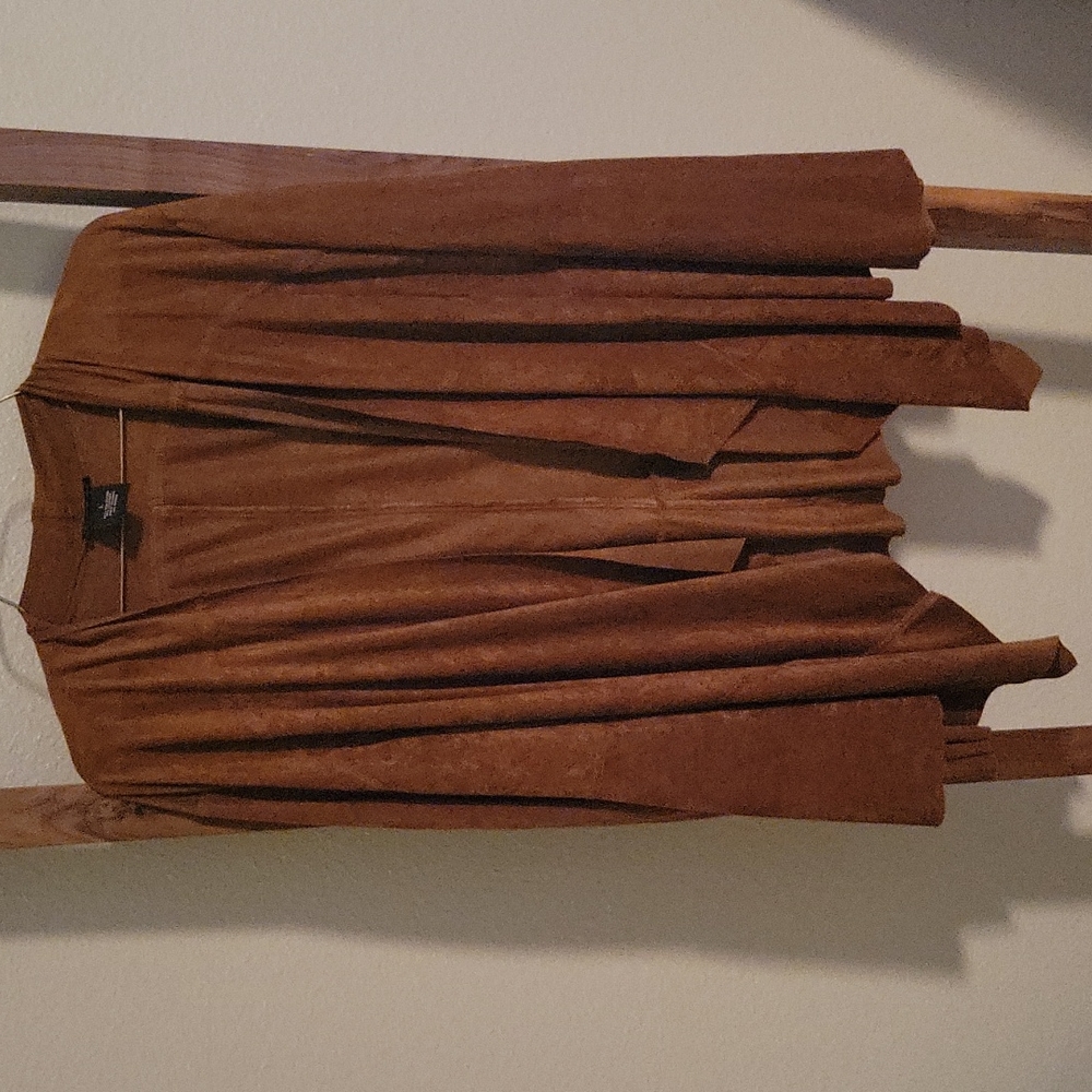 New Directions Suede Style Cardigan - Size Large